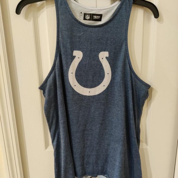 NFL Team Apparel Indianapolis Colts Women's Blue Gray Racerback Tank Top Medium - Picture 1 of 5